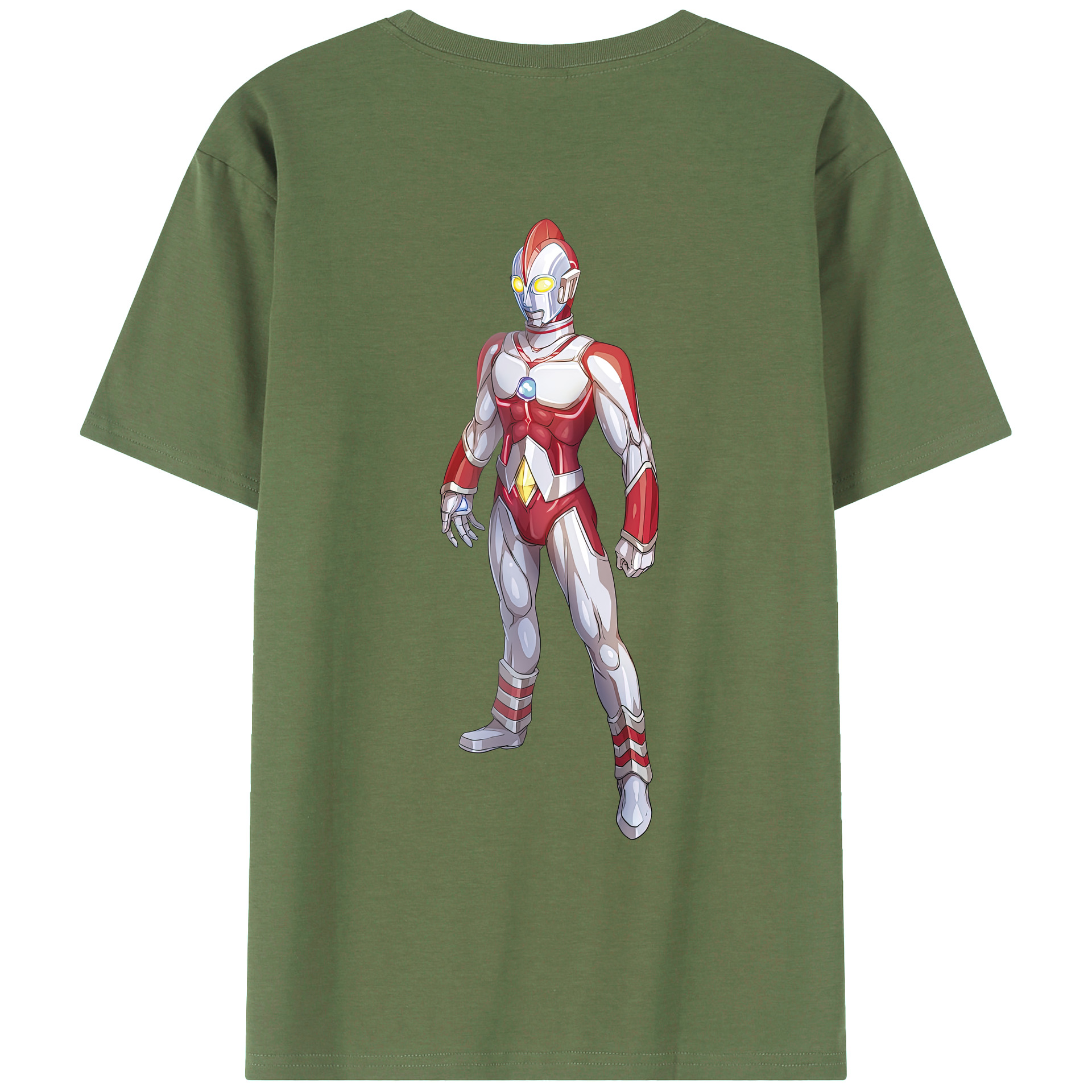 （画像用） ウルトラマン Ultraman 綿100％ メンズ半袖Tシャツ（バックプリント） 通気性